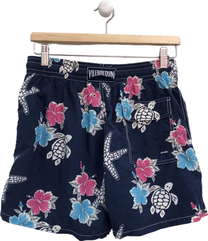 Vilebrequin Navy Floral Turtles Swim Shorts UK M