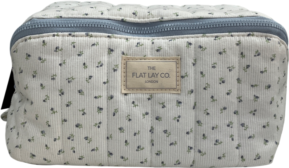 The Flat Lay Co. White Makeup Box Bag - Ditsy Floral One Size