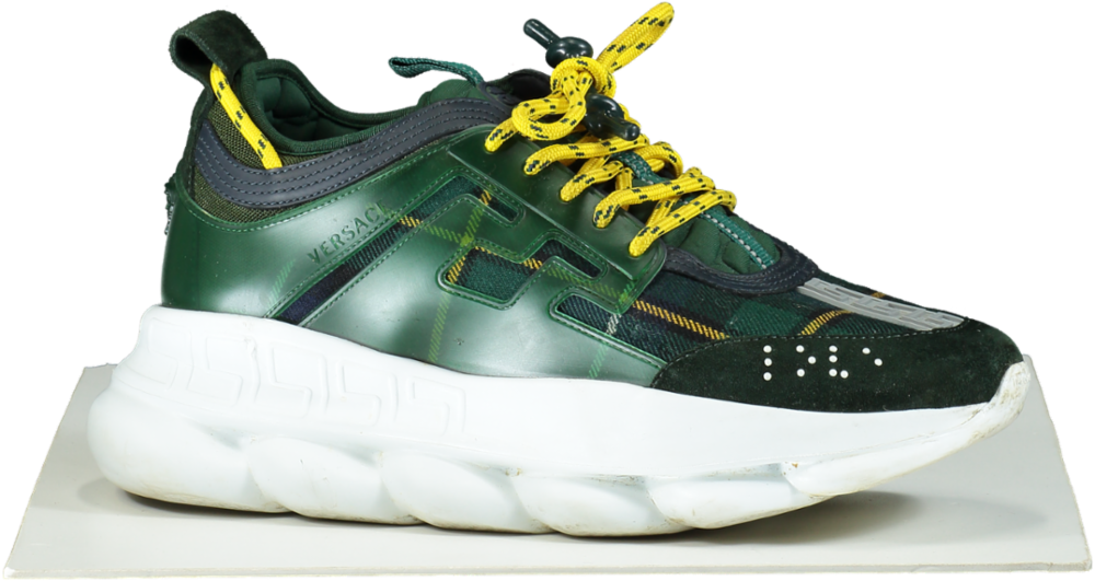 Versace Green Chain Reaction Sneakers UK 9 EU 43