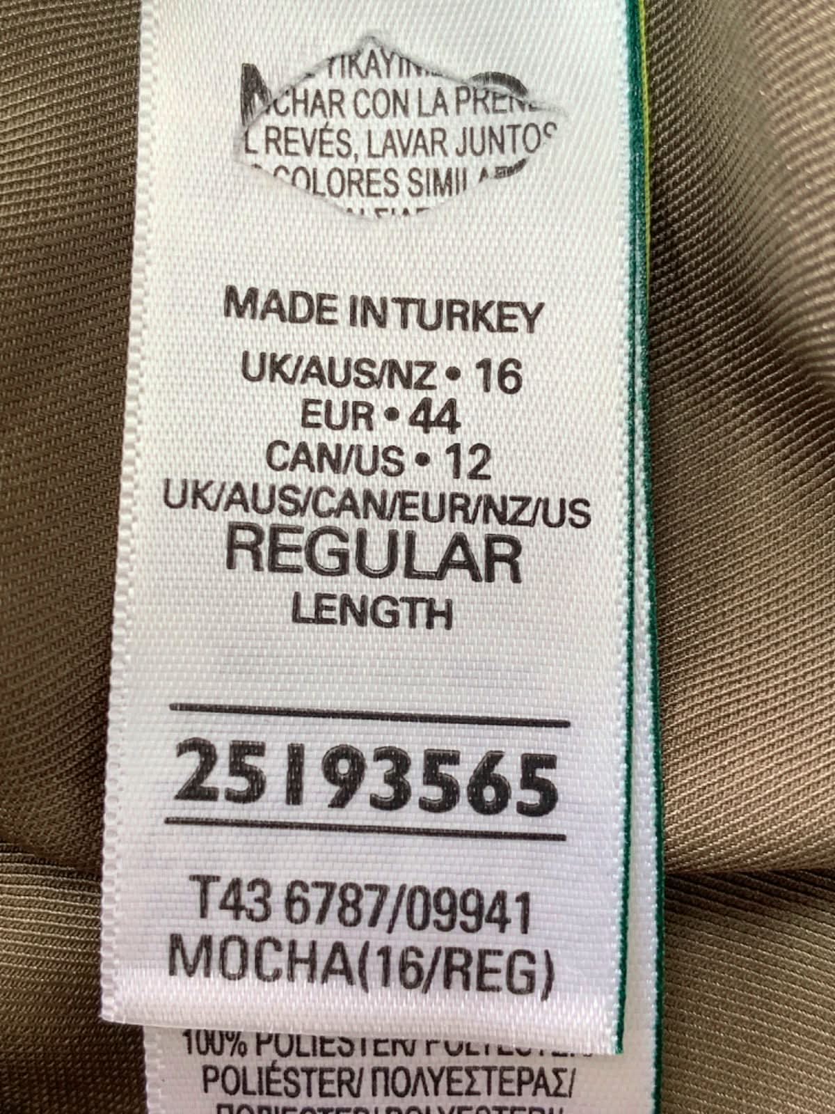 M&S Collection Taupe satin smocked detail Blouse UK 10