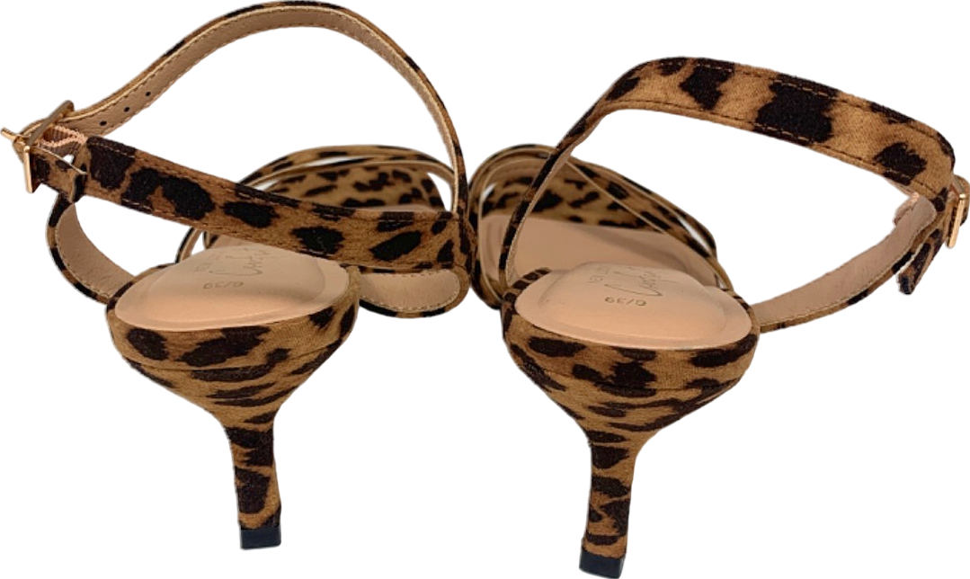New Look Leopard Print Strappy Heels UK 6