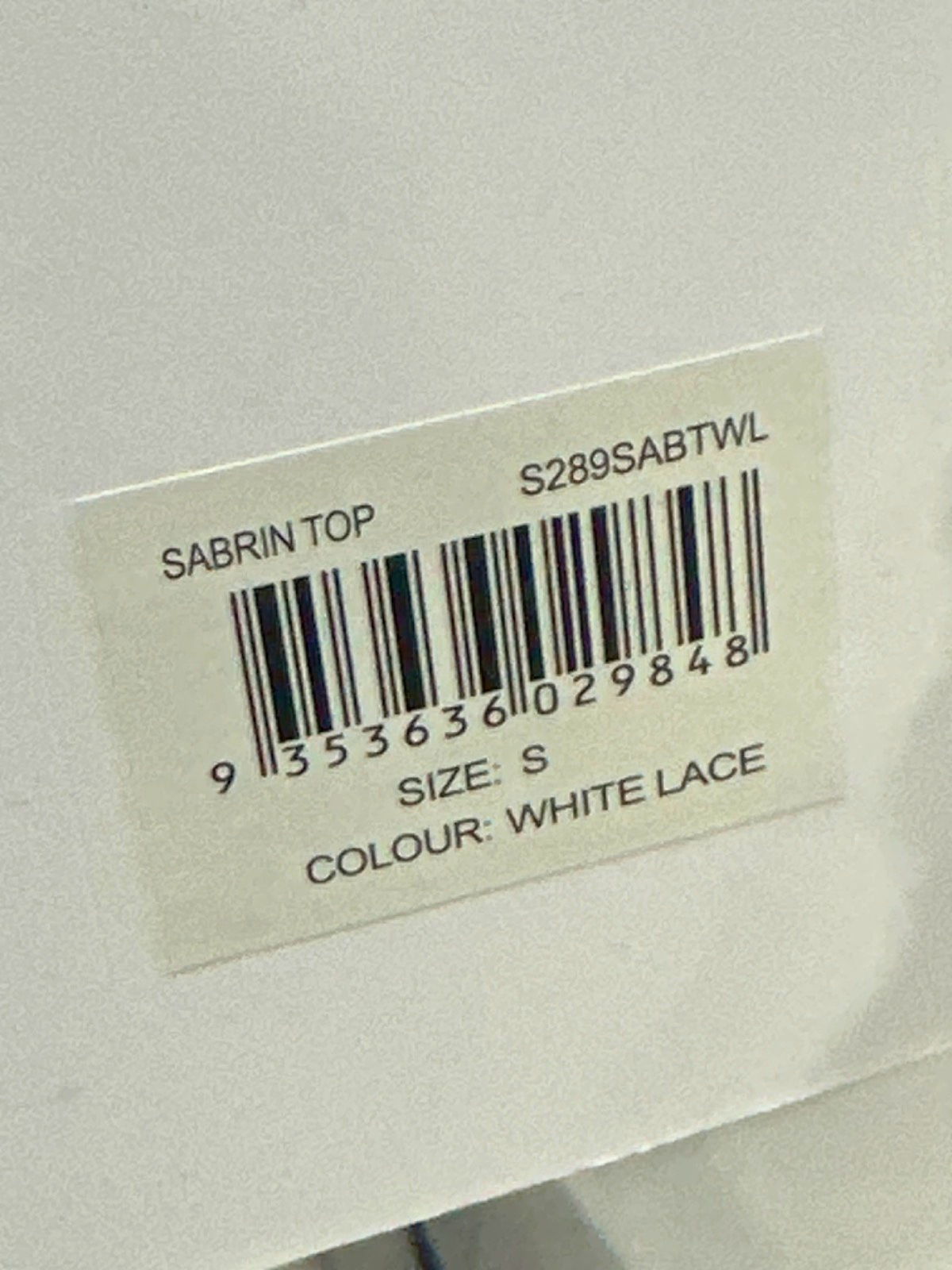 With Jean White Sabrin Top UK S