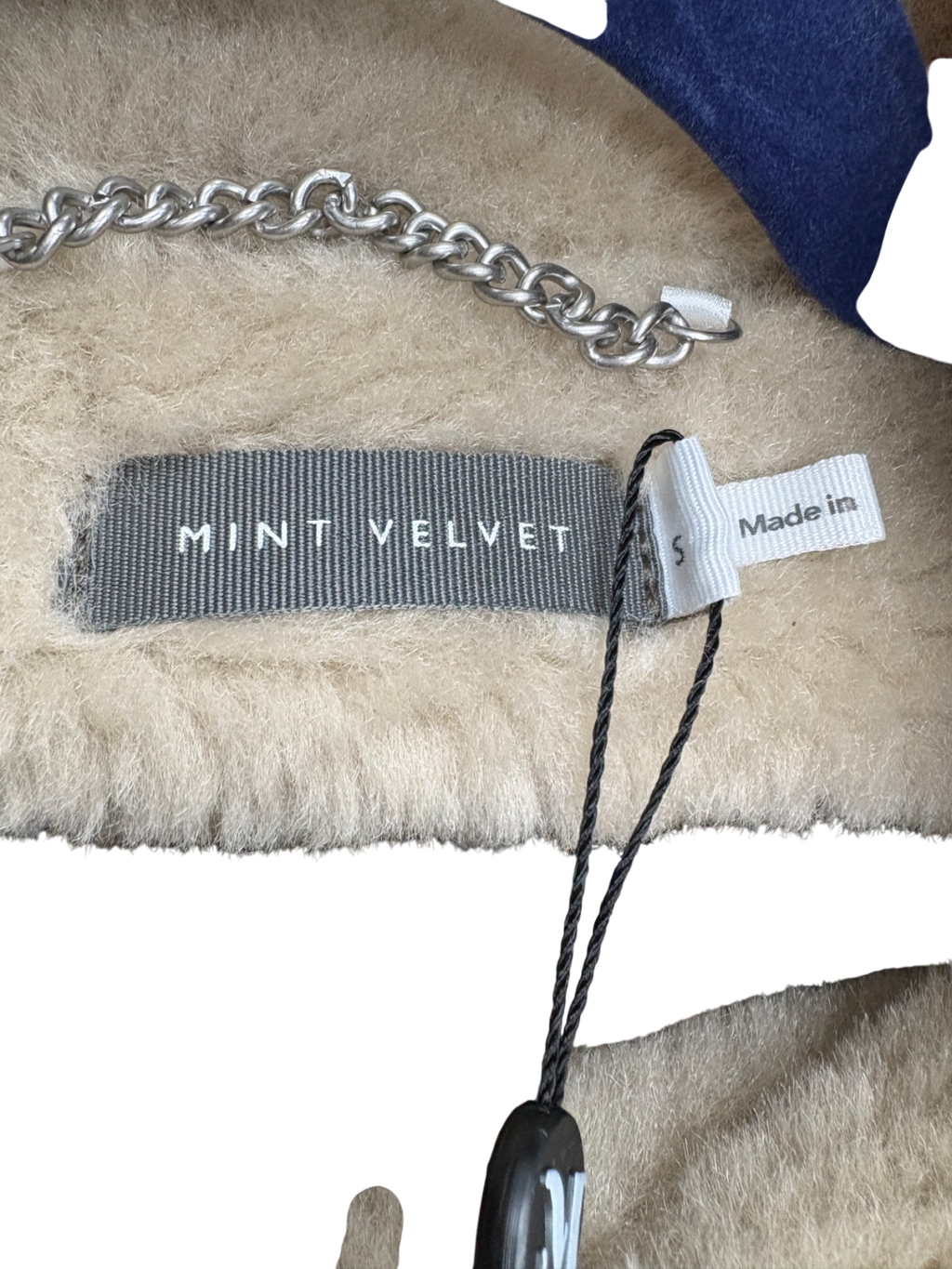 Mint Velvet Brown Stand Collar Aviator Jacket UK S