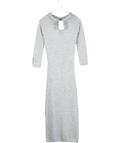 Aria Cove Grey Knitted Bardot Fold Over Maxi Dress UK 8