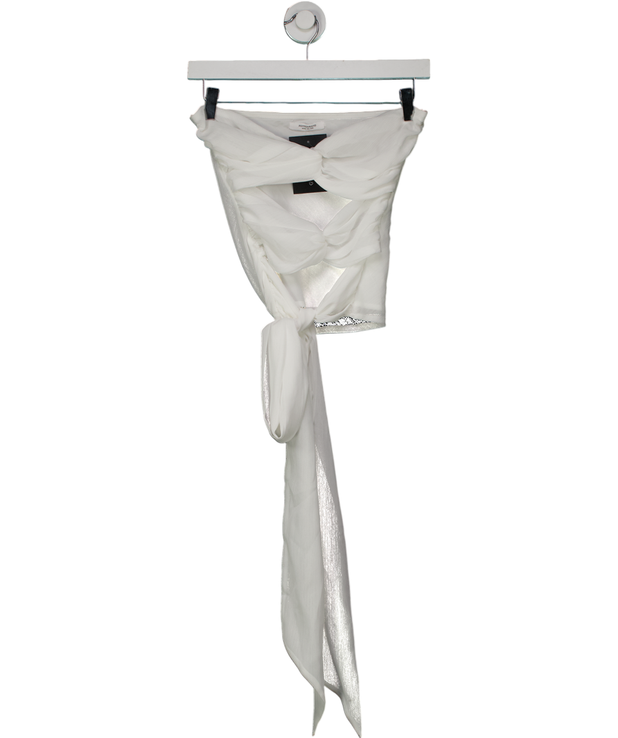 Pepper mayo White Sunlight Cascade Top UK 8