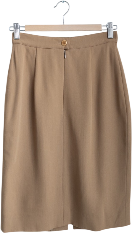 ESCADA Beige Camel Wool Blend Tailored  Skirt UK 8