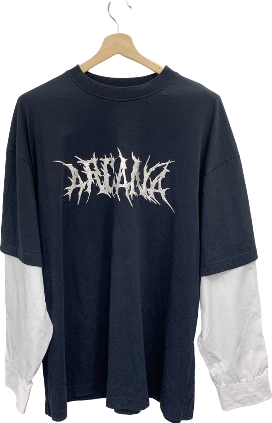 Arcana Black Long Sleeve Graphic T-Shirt UK XL