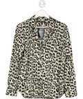 French Connection Beige Leopard Print Long Sleeve Shirt UK 14