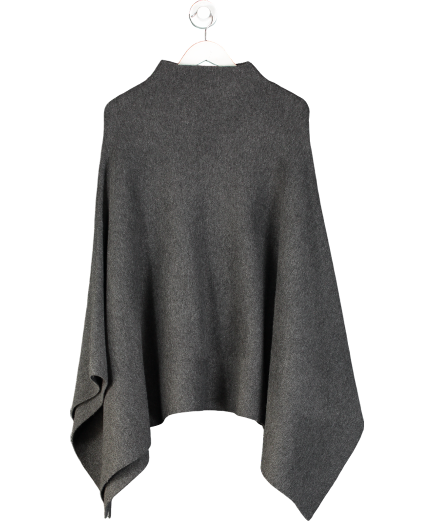 ZARA Grey Asymmetric Knit Cape Top UK M