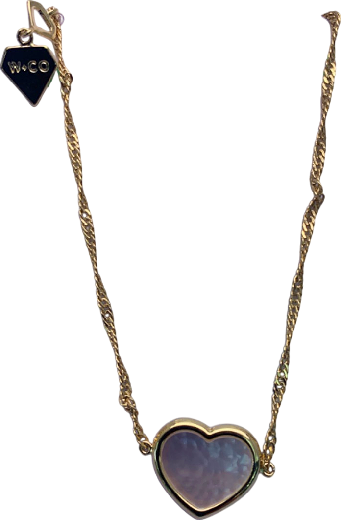 Wanderlust + Co Gold Heart Necklace One Size