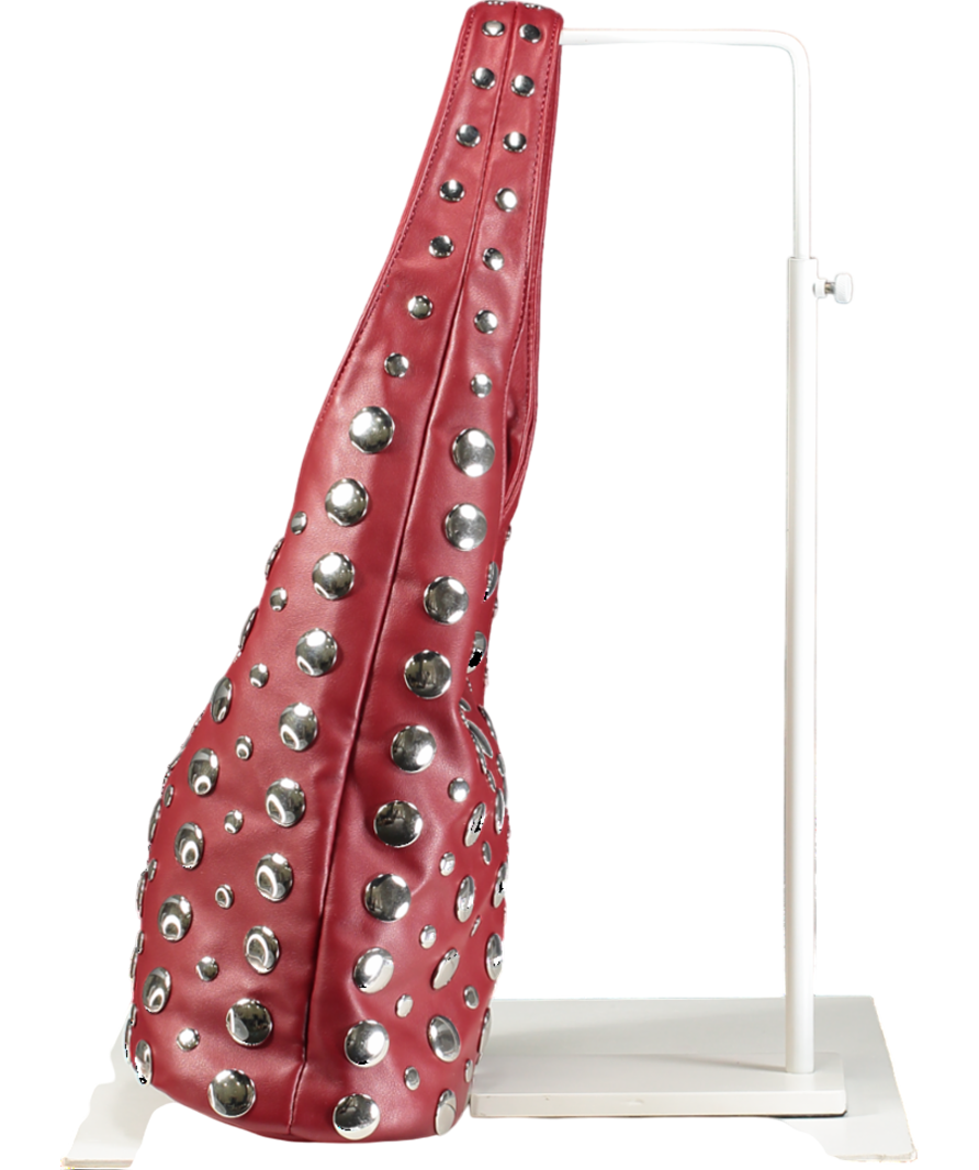 lefties Red Studded Bucket Bag One Size