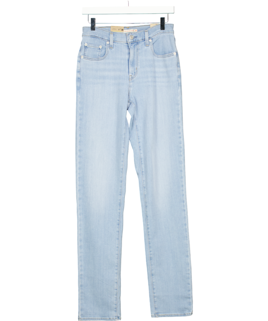 levis Blue 724 High Rise Slim Straight Leg Jeans W28