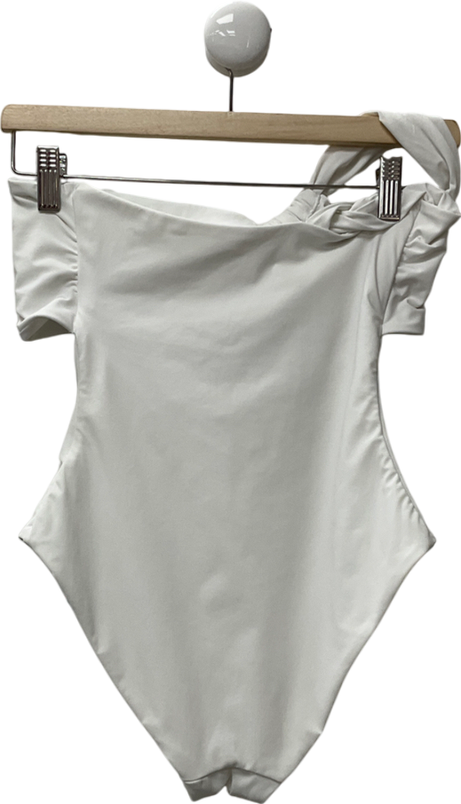 sara cristina White Narcissus One Piece Swimsuit UK XS