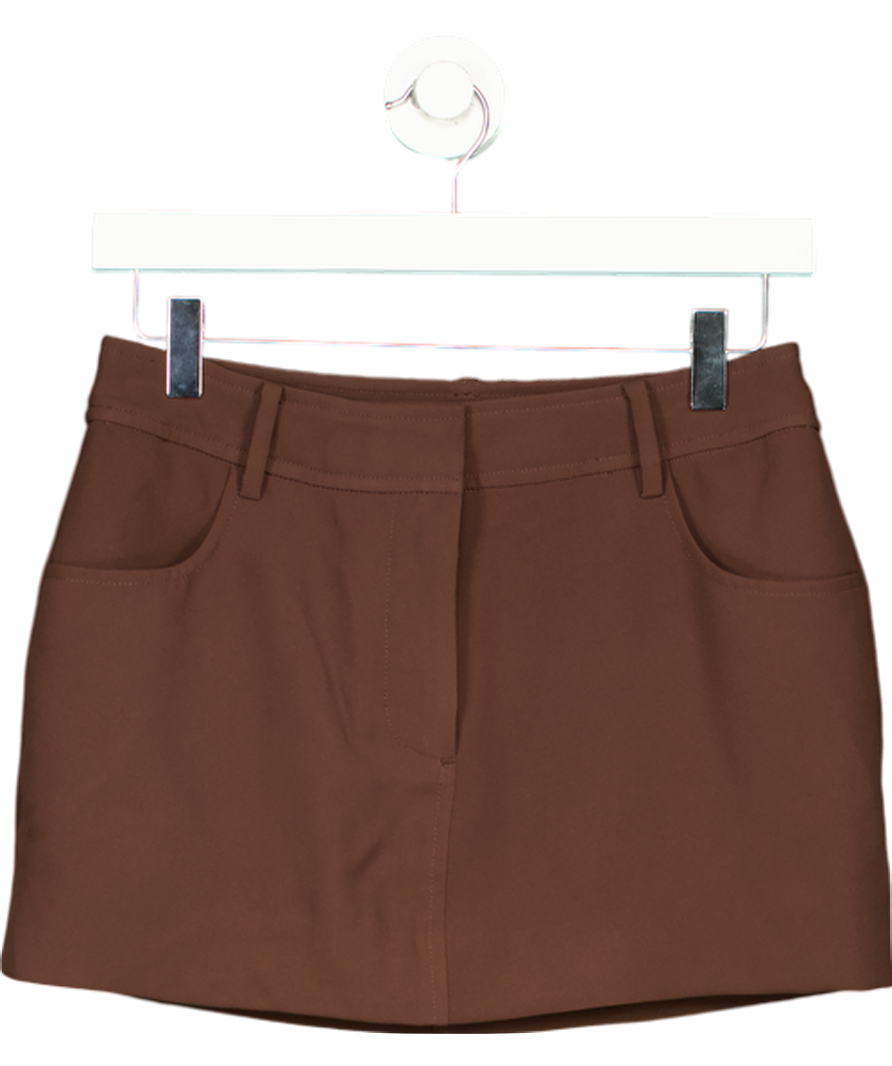 BOA Brown Mid Rise Effortless Mini Skirt UK XS