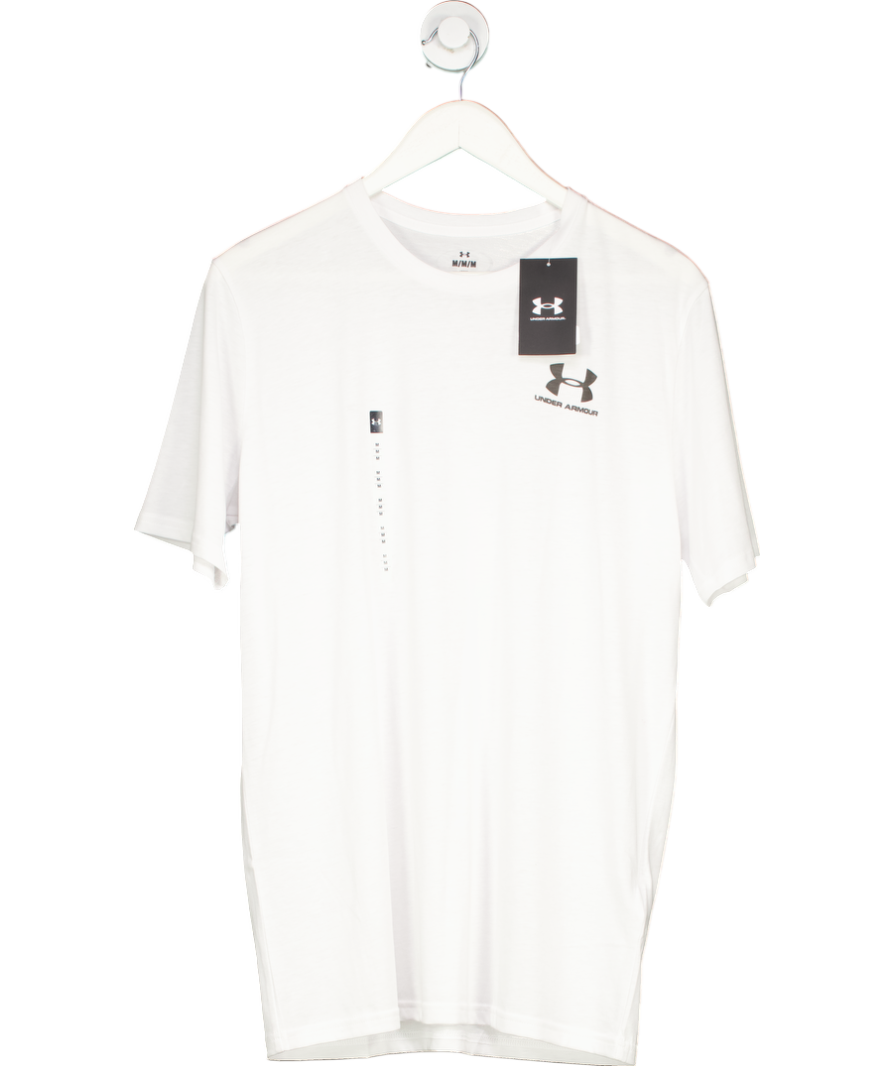 Under Armour White Left Chest Logo Short Sleeve T-shirt UK M