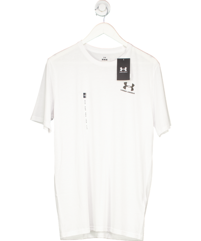 Under Armour White Left Chest Logo Short Sleeve T-shirt UK M