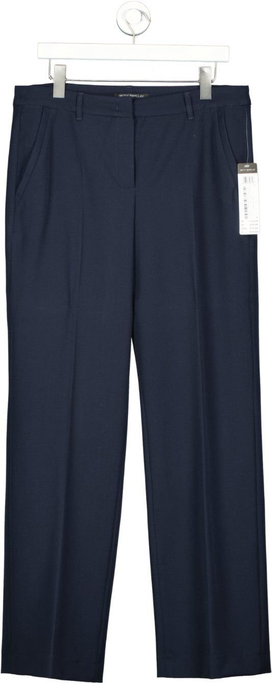 Betty Barclay Blue belted Straight Leg Trousers UK 14