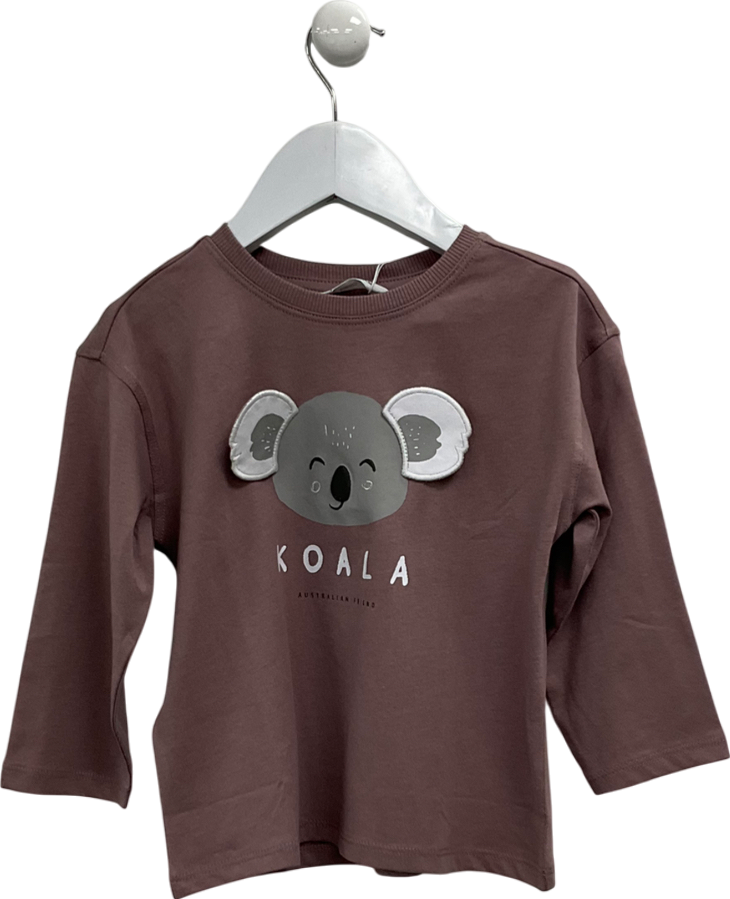 MANGO Purple Animal Print Long Sleeve T-shirt 18-24 Months