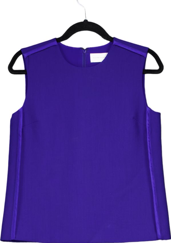 Victoria Victoria Beckham Purple Sleeveless Top UK 10