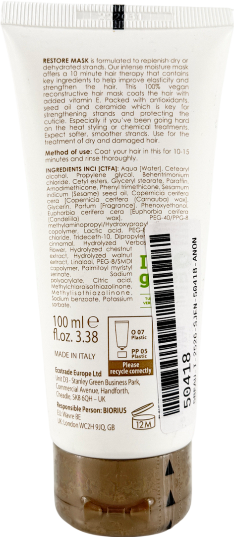 Beauty Works Restore Mask 100ml