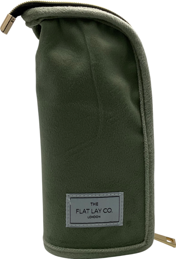 The Flat Lay Co. Standing Brush Case - Green Velvet One Size