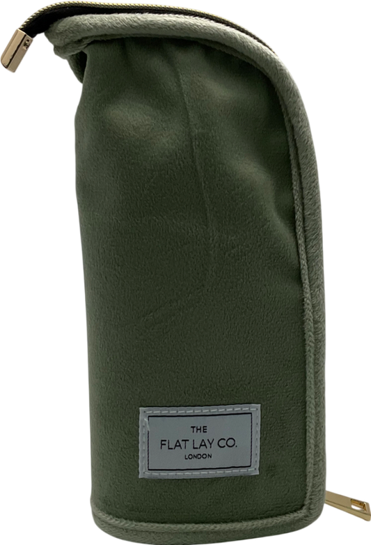 The Flat Lay Co. Standing Brush Case - Green Velvet One Size