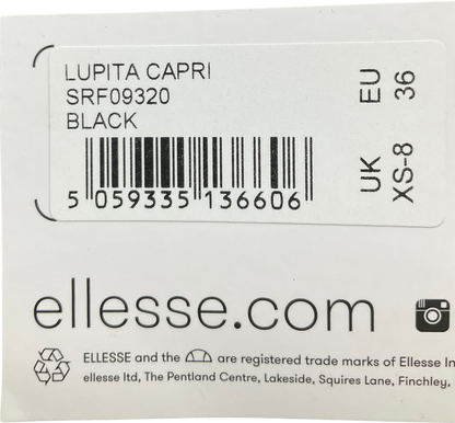 Ellesse Black Lupita Capri Leggings UK XS