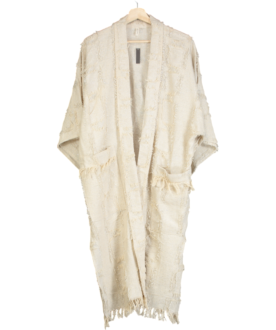 Pilcro Beige Fringed Kimono One Size