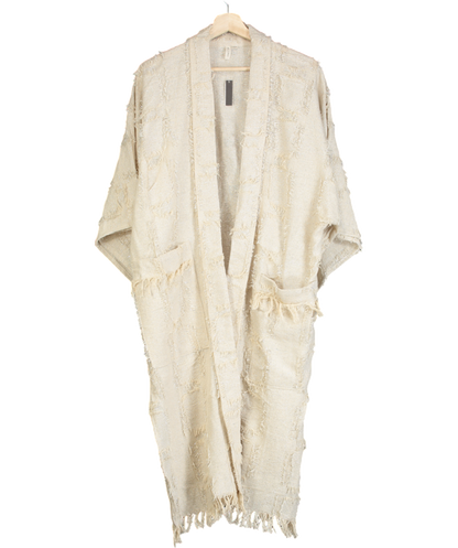 Pilcro Beige Fringed Kimono One Size