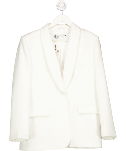 ZARA White Shawl Collar Blazer UK XL