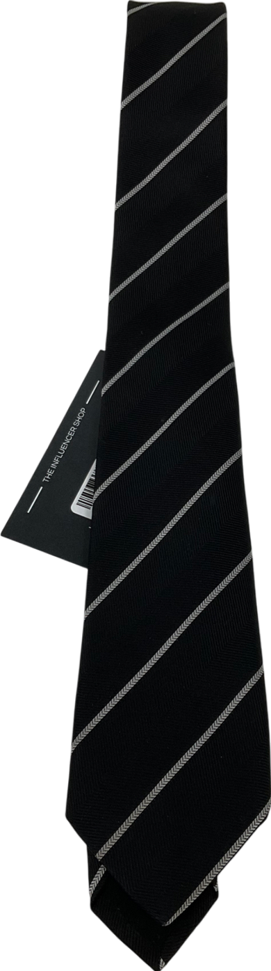 harrods Black Silk Tie