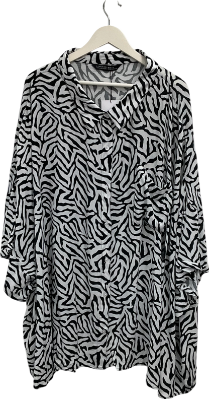 Yours White Abstract Print Blouse UK XXXL