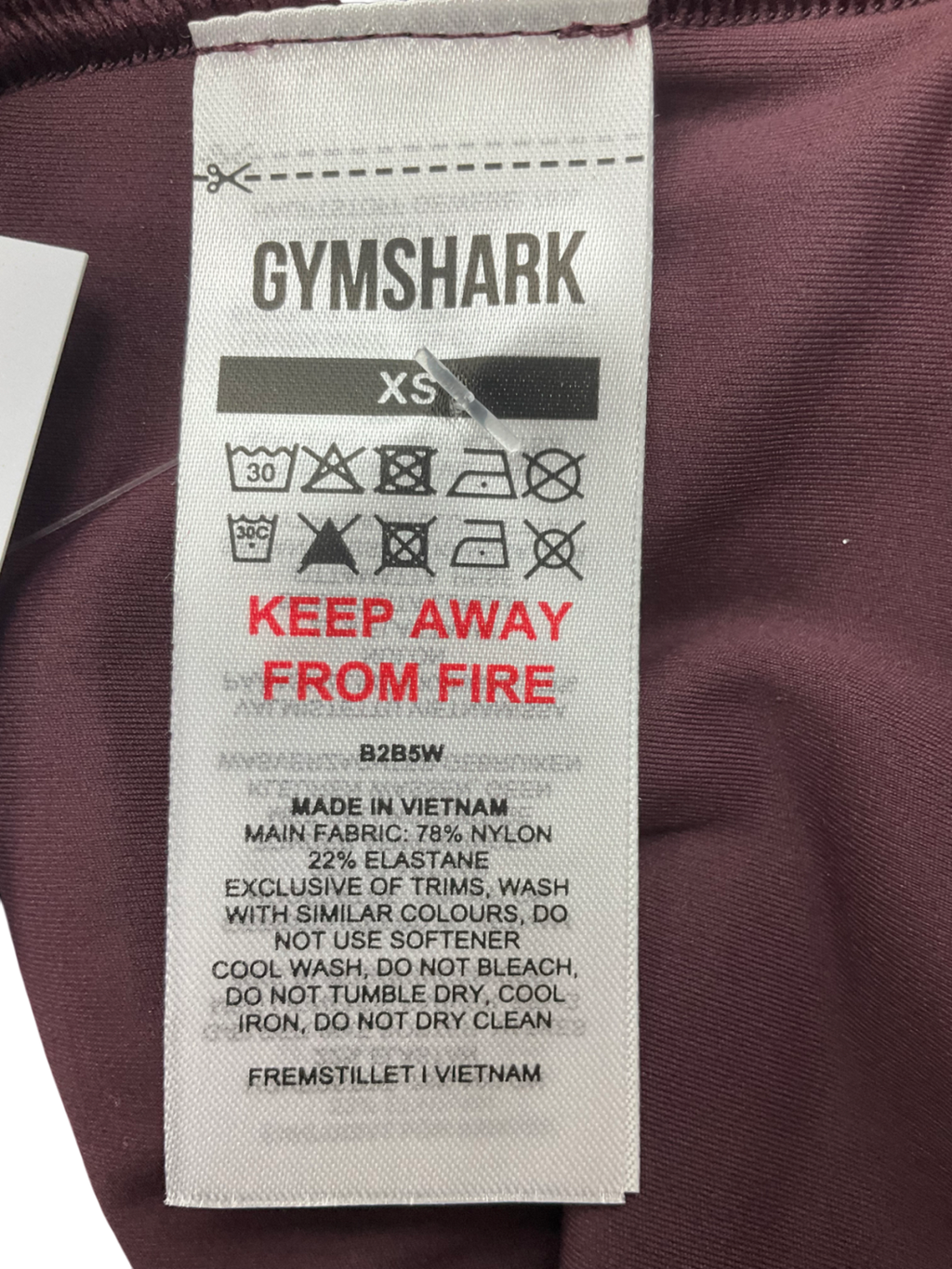 gymshark Purple Twist Front Bralette UK XS