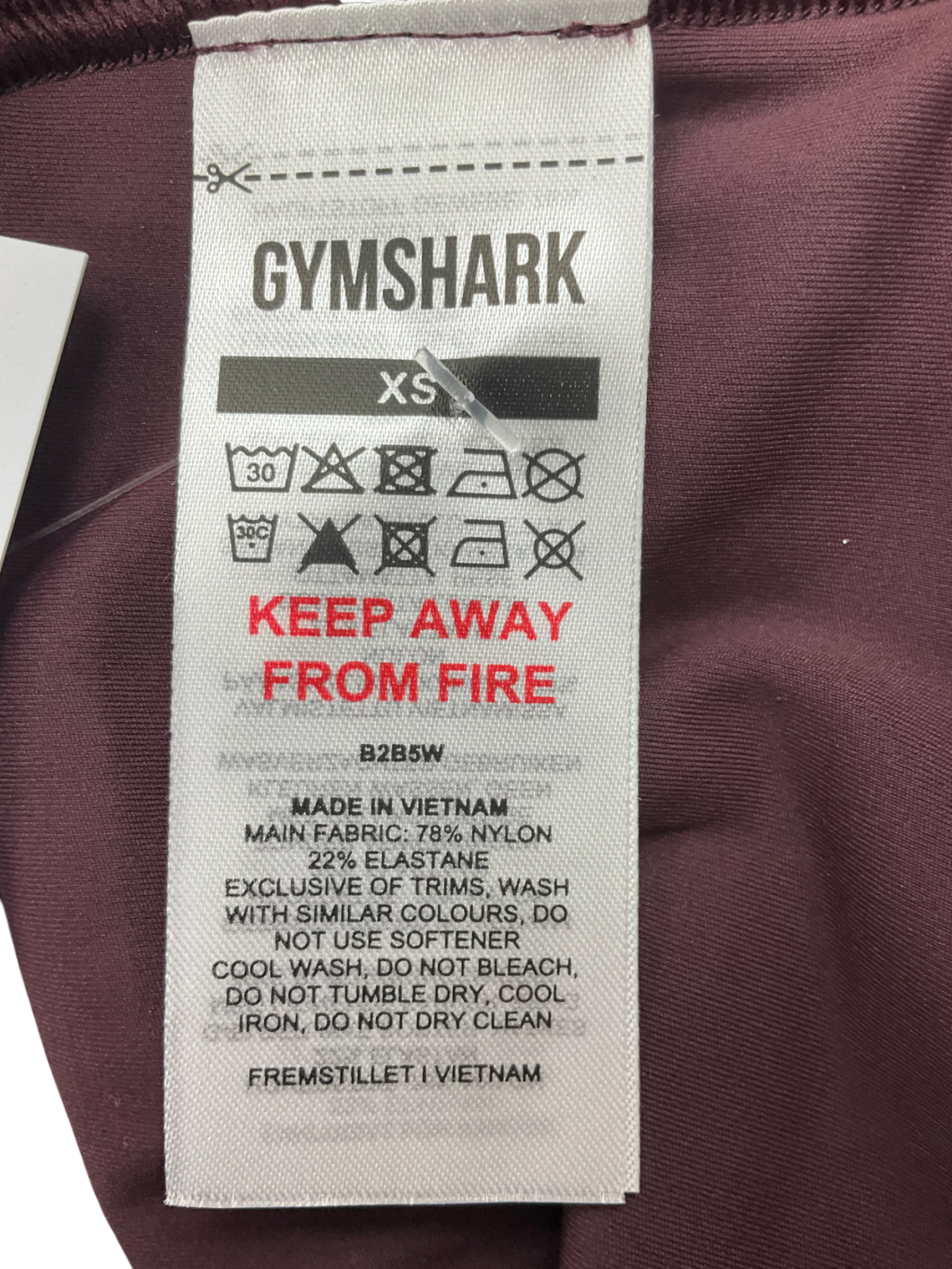 gymshark Purple Twist Front Bralette UK XS