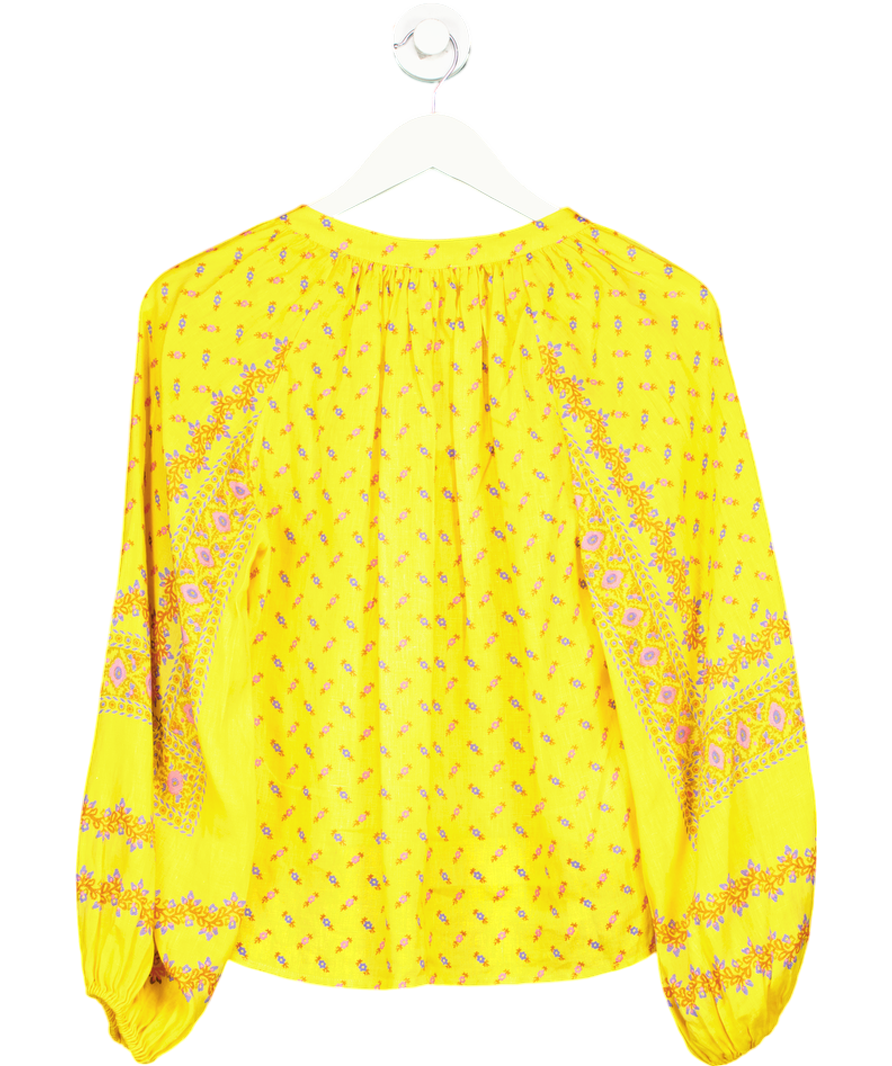 Boteh Yellow Bon Bon Smock Blouse UK 8