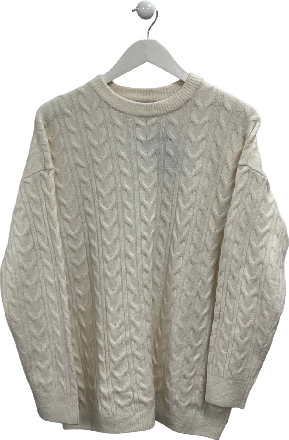 New Look Cream Cable Knit Jumper UK S