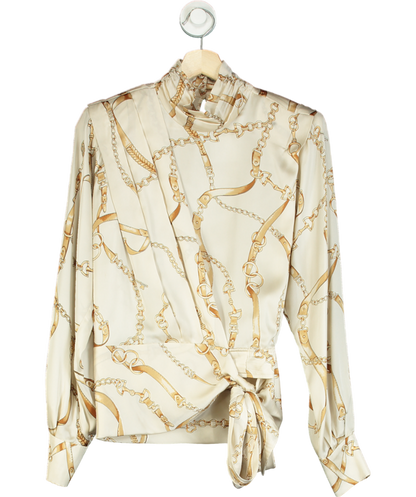 Ronny Kobo Beige Eliza Blouse UK S