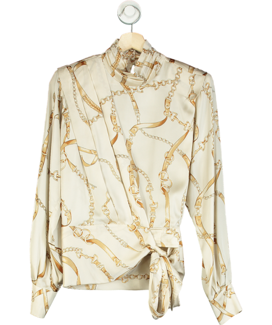 Ronny Kobo Beige Eliza Blouse UK S