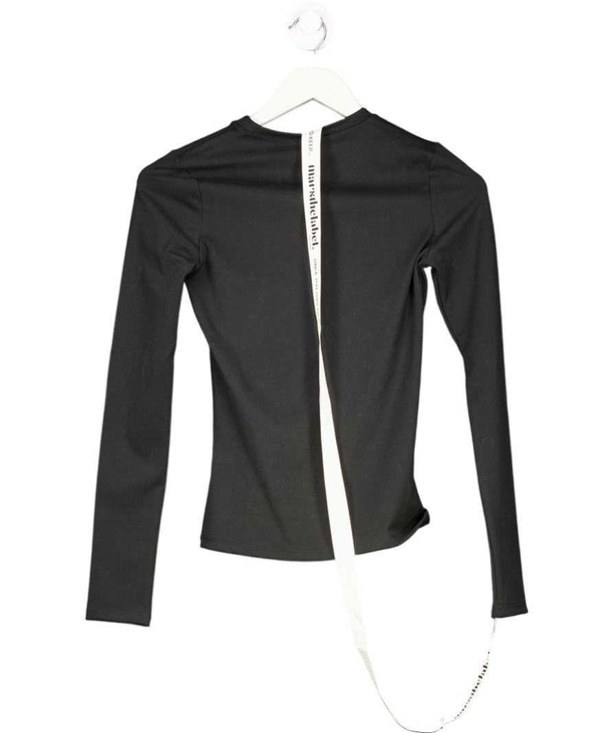 Mars the Label Black The Sculpt Long Sleeve Top UK 10