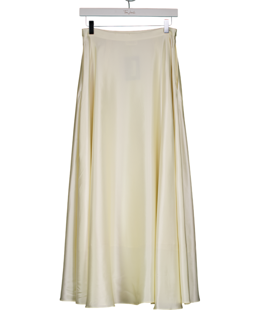 LilySilk Cream 100% SIlk Maxi Skirt UK 10