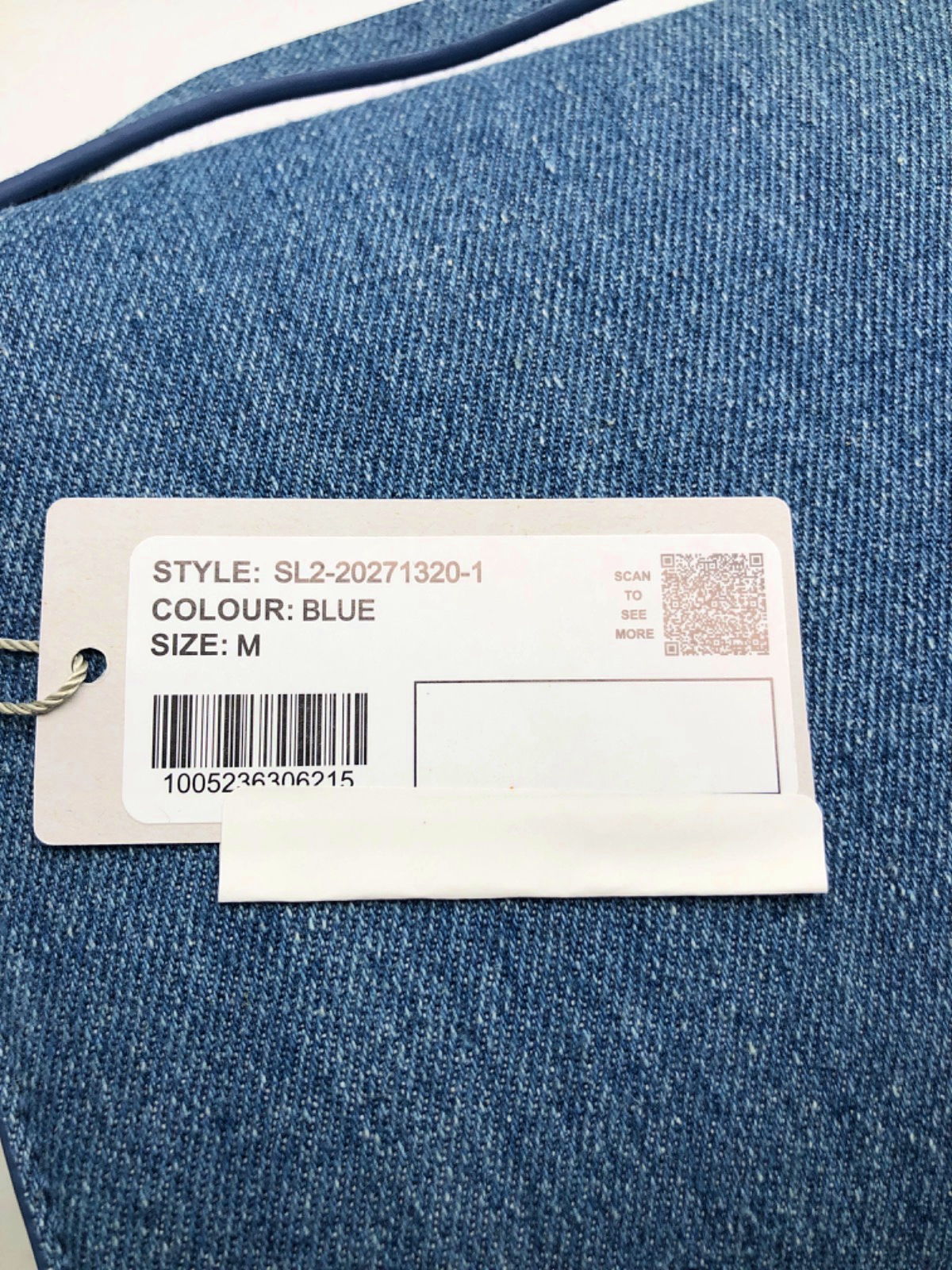 Charles & Keith Blue Chambray Crossbody Bag