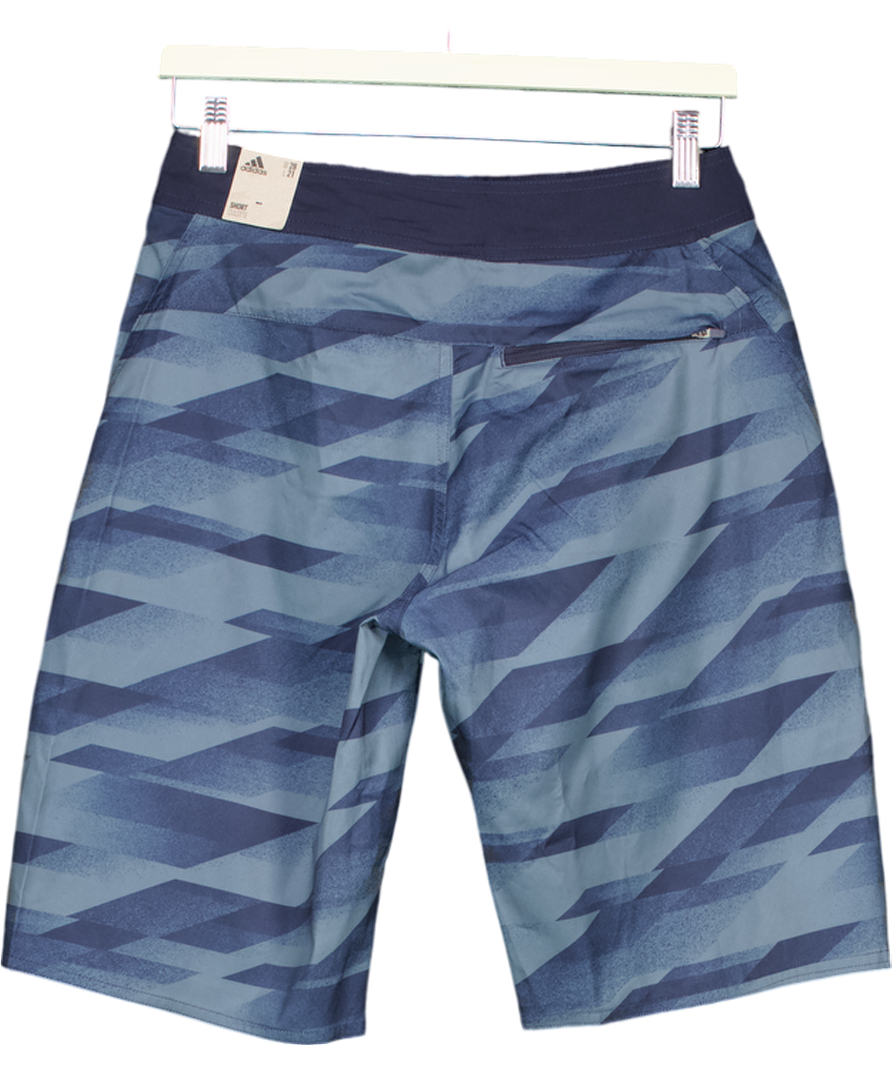 adidas Blue Patterned Swim Shorts W28