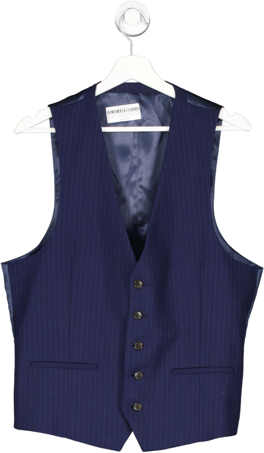 Moss Bros Blue Suit Waist Coat UK 42" CHEST