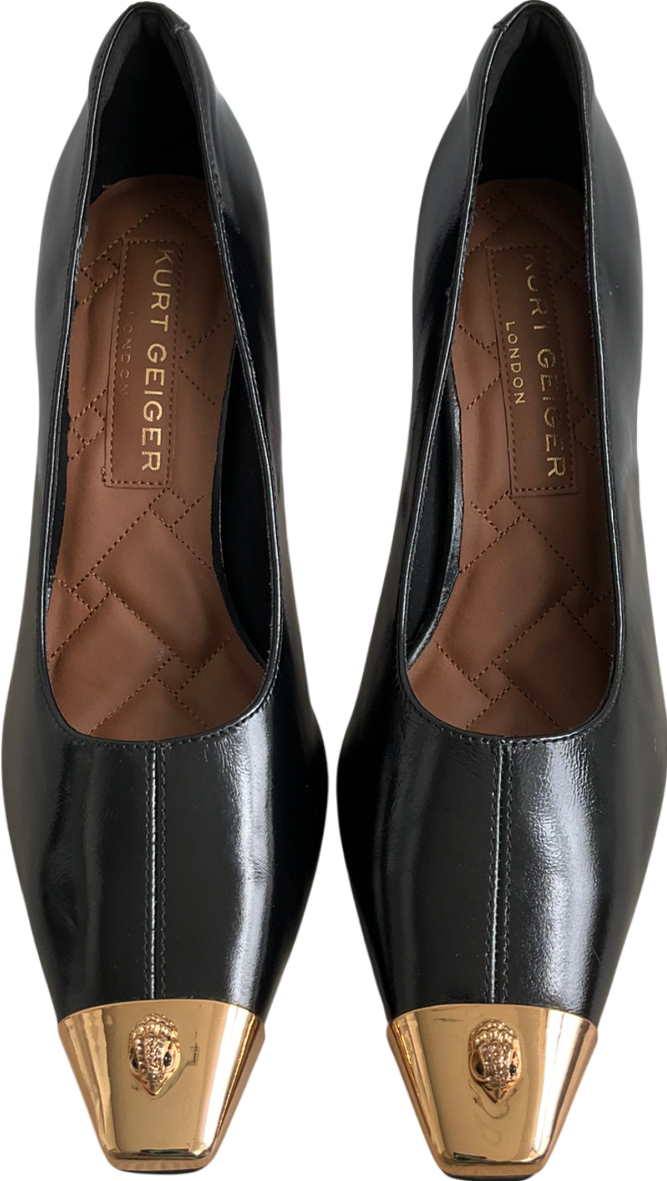 Kurt Geiger Black Regent Court Heel UK 8 EU 41 👠