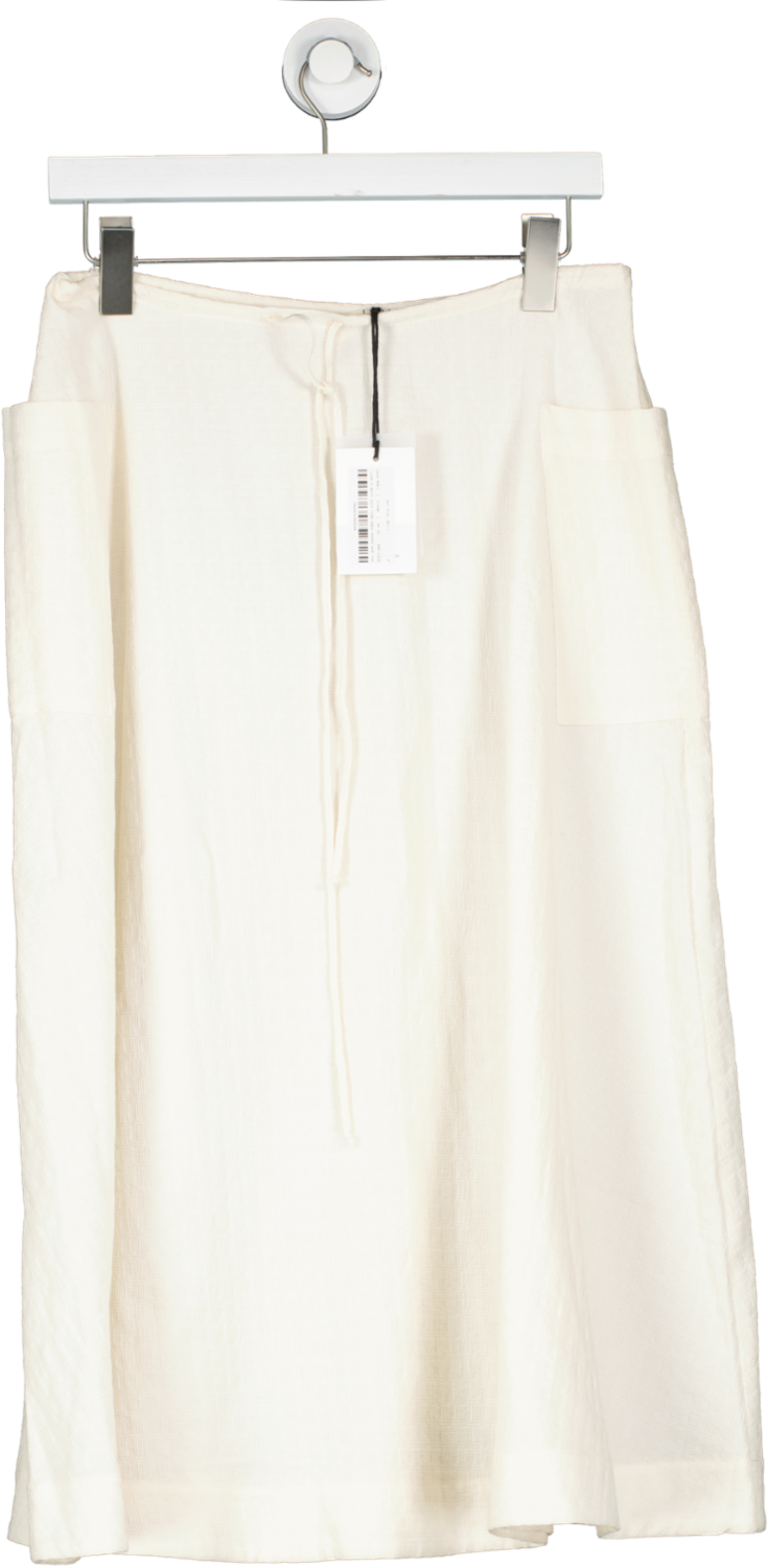 Casa Raki Cream Sol Midi Skirt UK XS