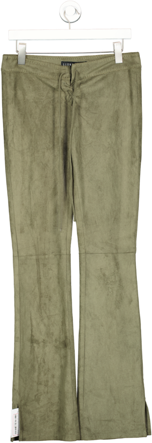 Lioness Green Down For You Suede Pant UK S