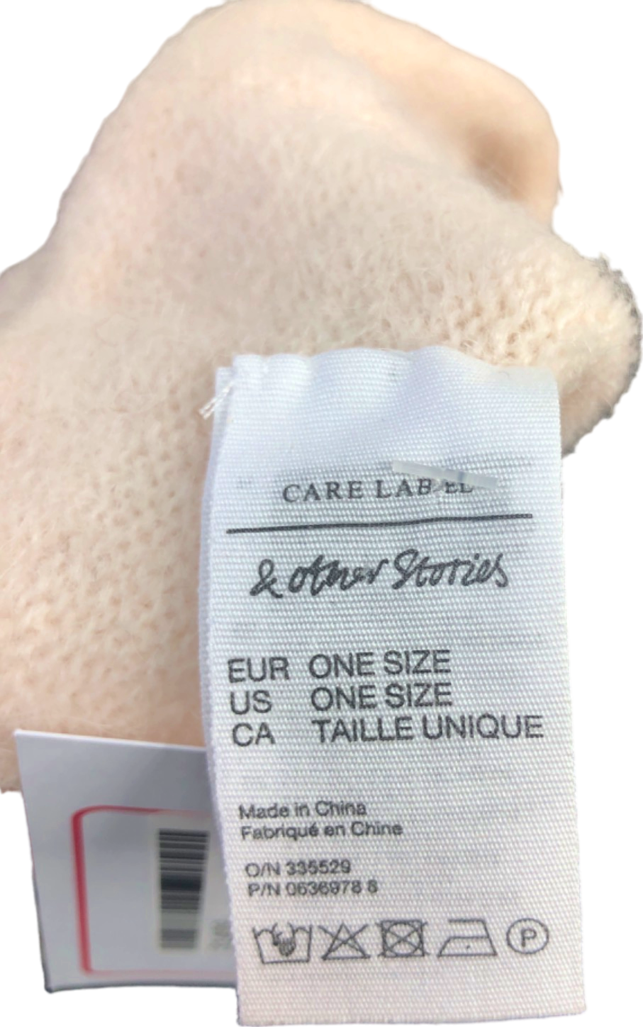 & Other Stories Light Pink Knitted Beanie One Size