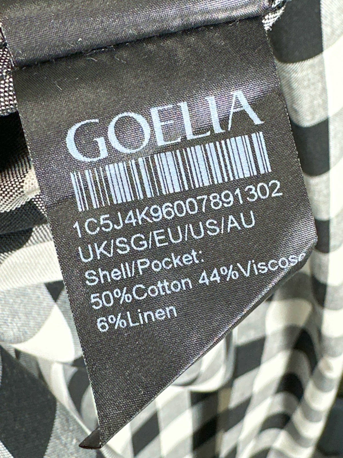 Goelia Monochrome Gingham Dress XS UK 6