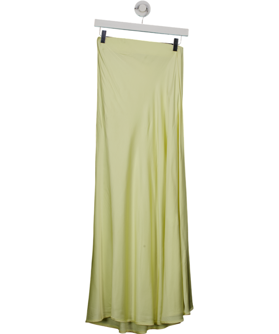 JAKI LONDON Lexi Satin Maxi Skirt Butter Yellow UK XS