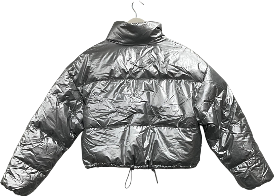 H&M Metallic Puffer Coat UK M